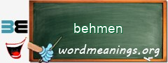 WordMeaning blackboard for behmen